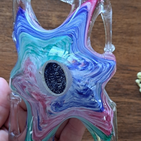 Vintage Italian Murono Lavorazione Arte Small Glass Art Dish Candy Dish Rare - Picture 3 of 12